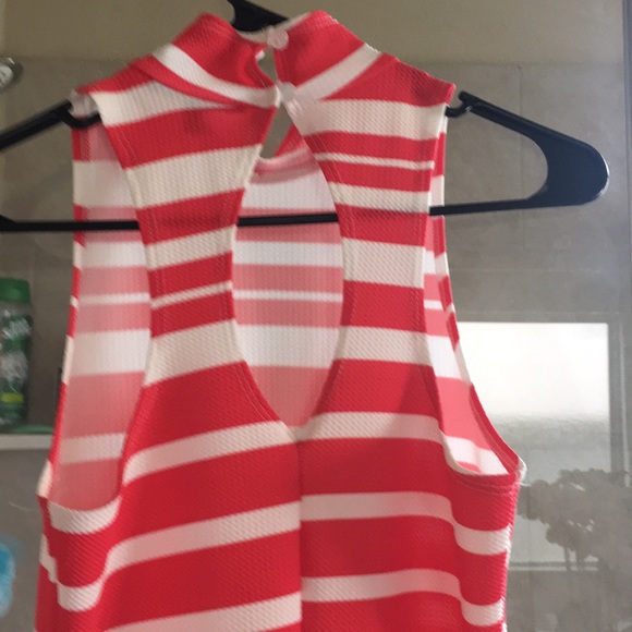 Red and white striped dress. - Picture 3 of 3